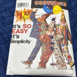 Simplicity Multicolor Kids Clown Costume - Halloween is coming